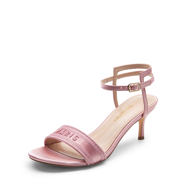 Ankle Atrap Heeled Sandals - MAUVE -  0